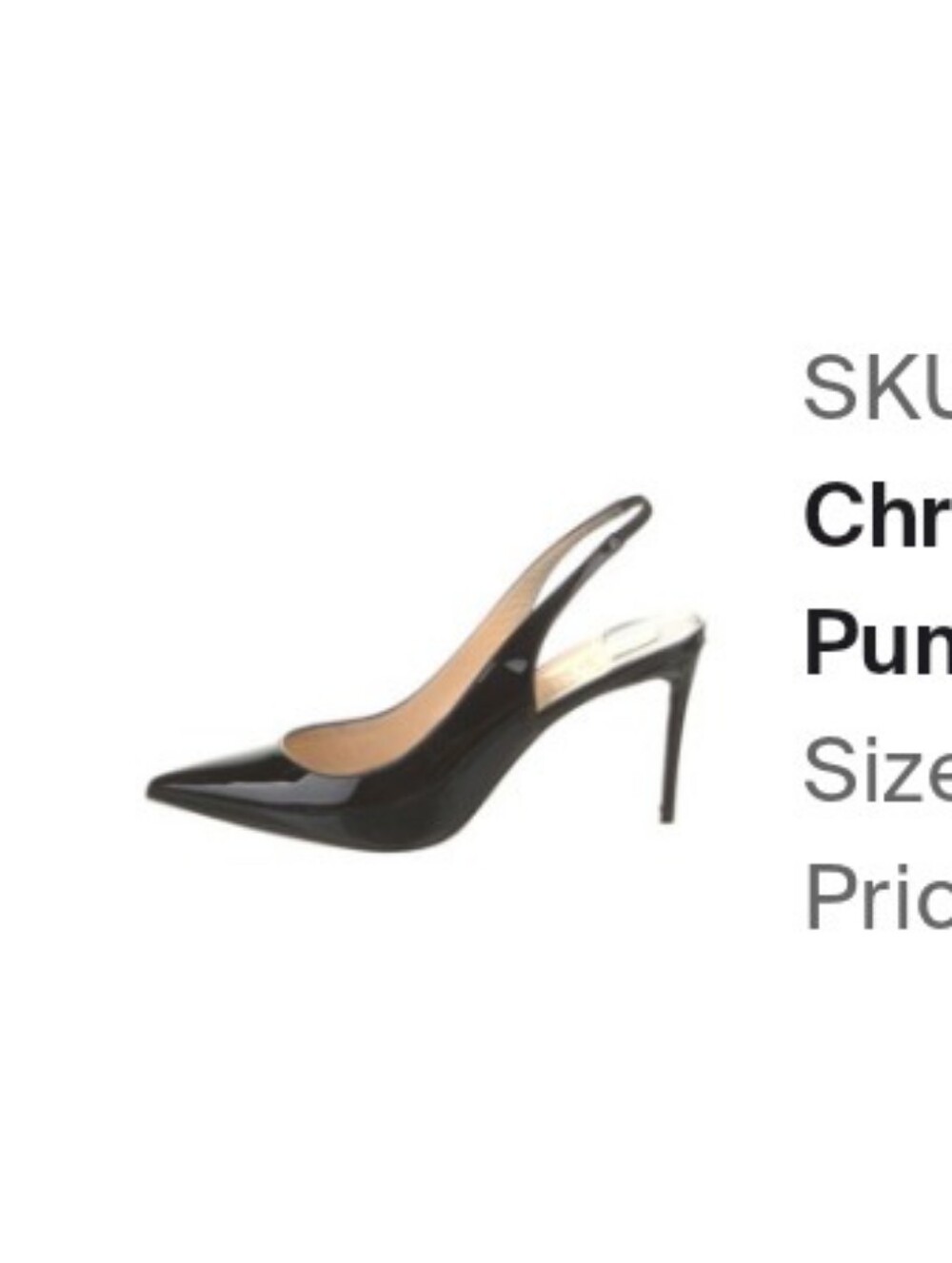Christian Louboutin Patent Leather Slingback Pumps | 8.5